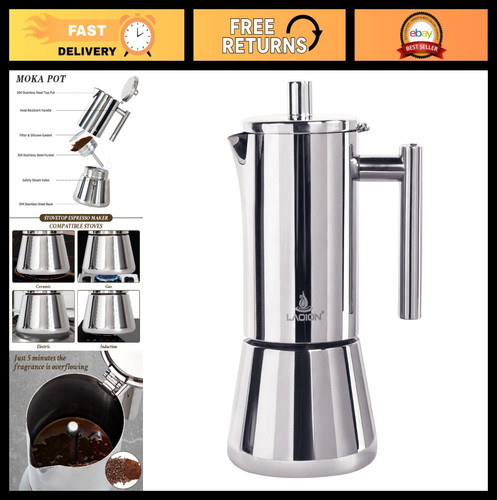 Cup stovetop espresso maker - 12-cup,